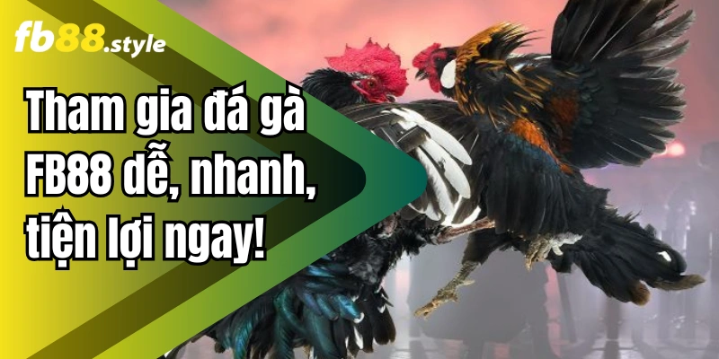 Tham gia đá gà FB88 dễ, nhanh, tiện lợi ngay!